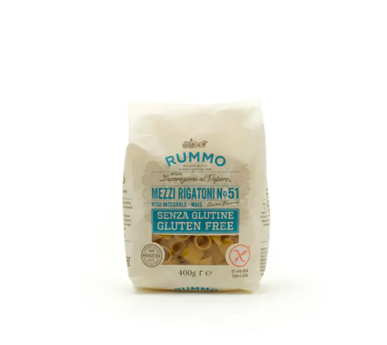 Pasta Rummo sin gluten - Mezzi rigatoni