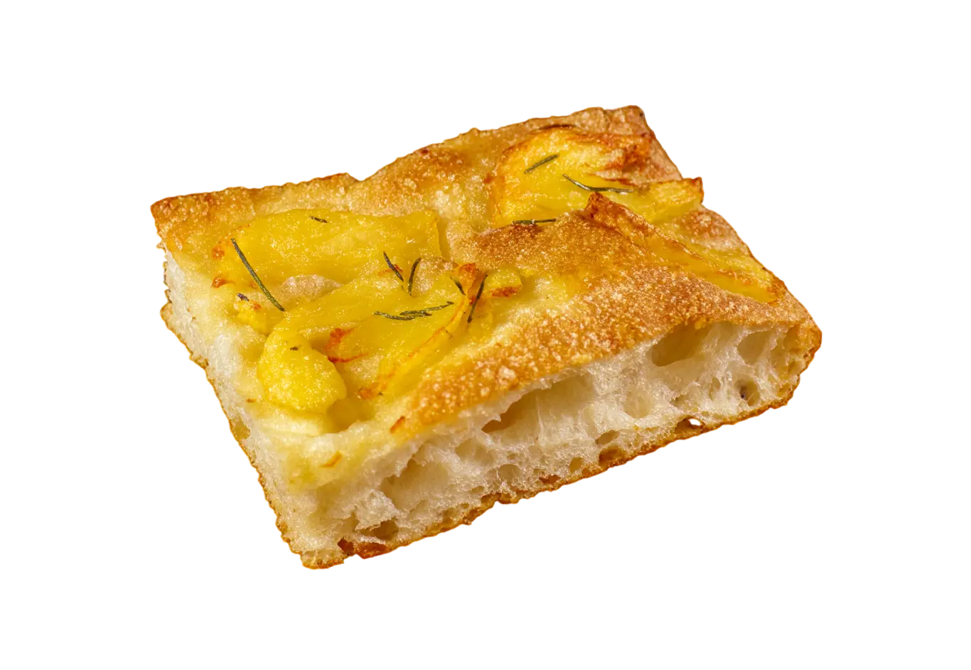 Focaccia con papas y romero