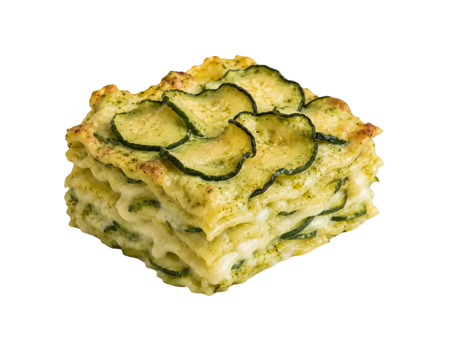 Lasaña de calabacín y crema pecorino